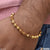 Finely Detailed Design Gold Plated Rudraksha Bracelet for Men - Style D003
