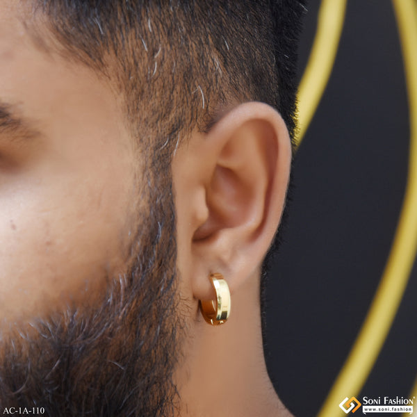 Funky Design Stainless Steel Stud Earring for Men (1 Pc) - Style A110