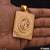 Ganesha in Round With Diamond Rectangle Gold Plated Pendant For Men - Style A502