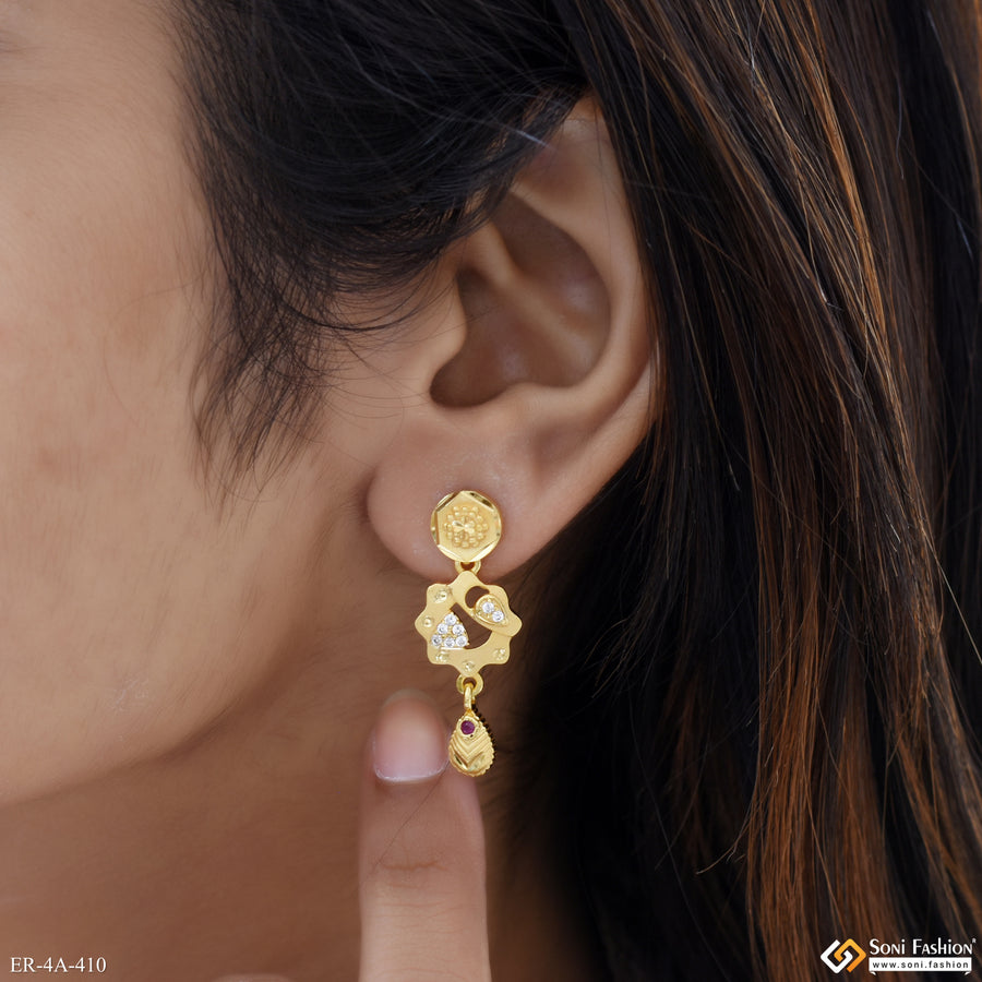 Glamorous Design Gold Plated Earrings for Women - Style A410