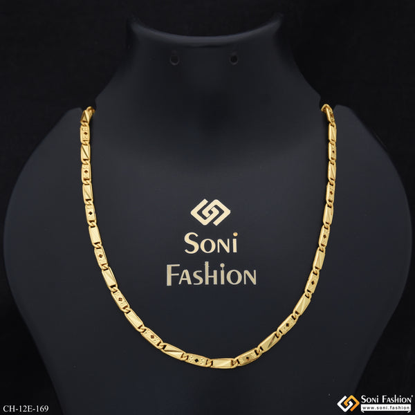 Glamorous Design Gold Plated Nawabi Chain for Men - Style E169