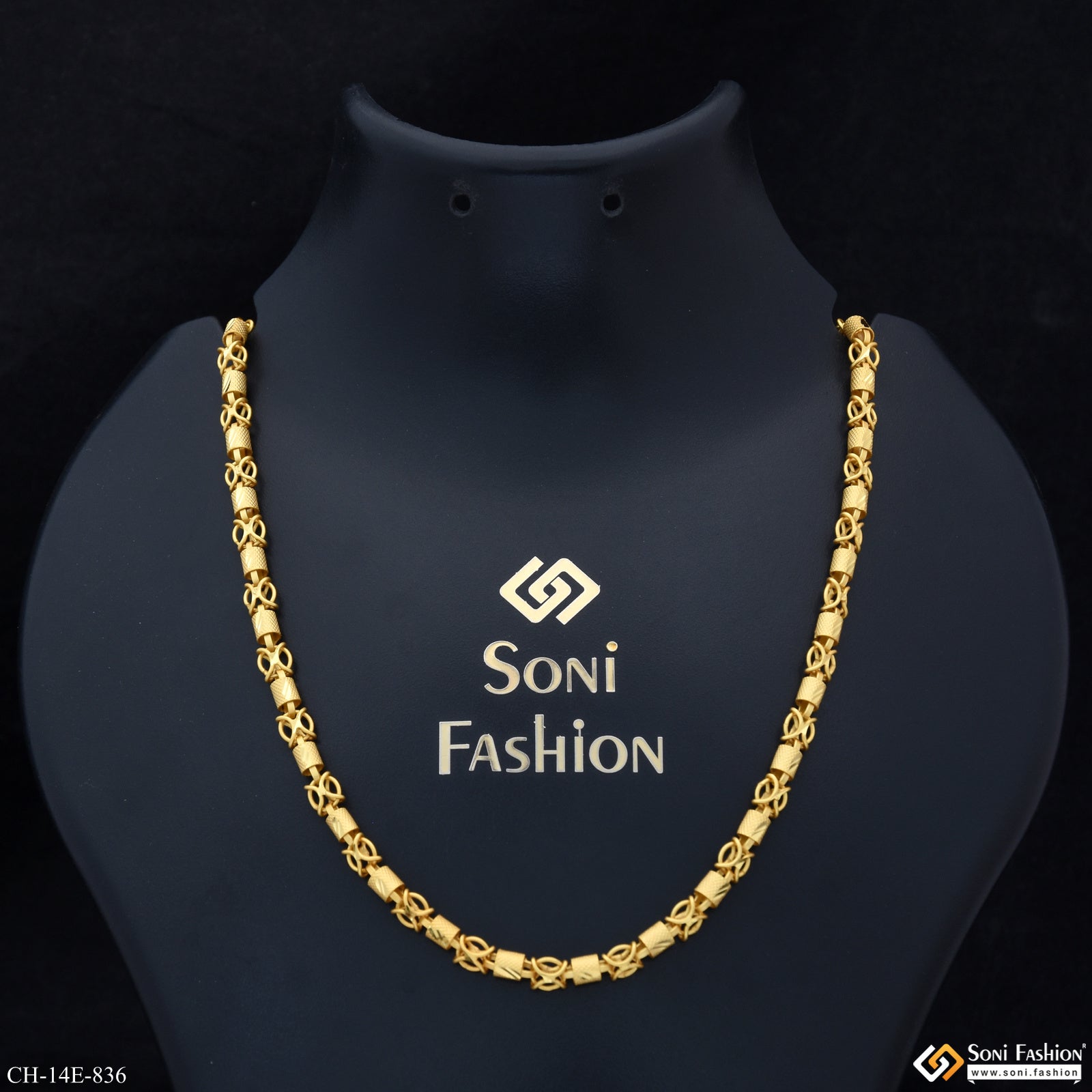 Glamorous Design Gold Plated Pipe Chain for Men - Style E836 – Soni Fashion