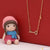 Glamorous Design Key with Diamond Golden Color Necklace for Women - Style LNKA082