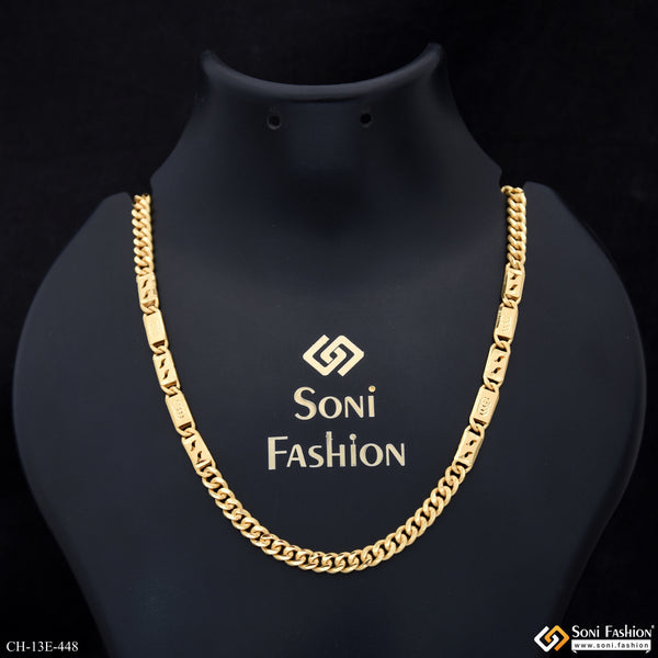 Gorgeous Design Gold Plated Link Nawabi Chain for Men - Style E448