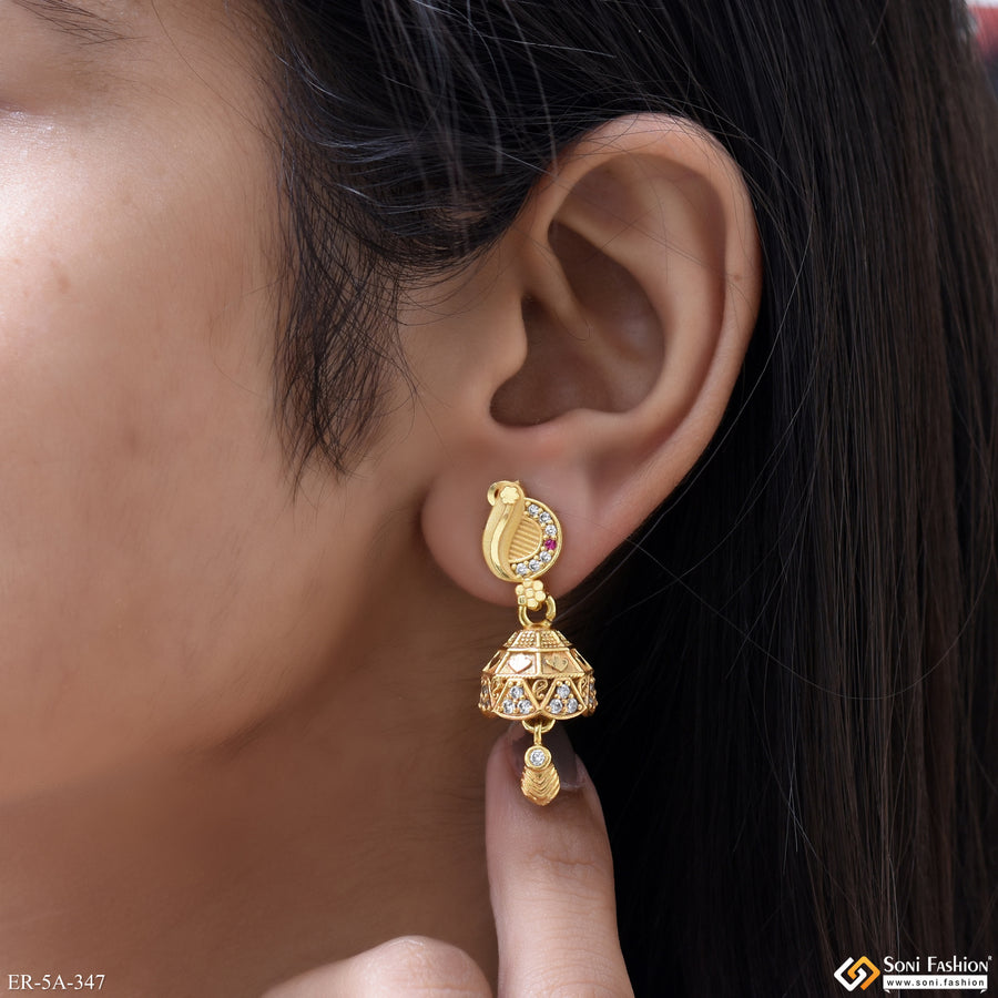 Graceful Design Gold Plated Earrings for Women - Style A347