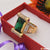 Green Stone with Diamond Sophisticated Design Gold Plated Ring for Men - Style A751