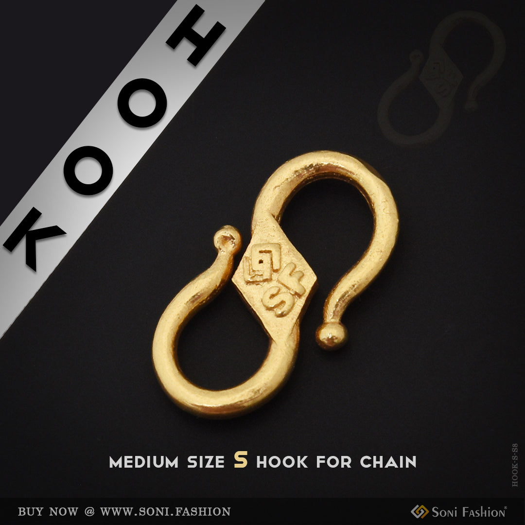 Get Medium Size S Hook for Chain Online - Gold Plated Design S8 – Soni ...