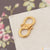 Medium Size - S Hook for Chain - Gold Plated - Design S8