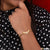 Heart With Diamond Artisanal Design Golden Color Bracelet For Women - Style Lbra117