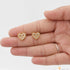 Heart with Diamond Brilliant Design Gold Plated Earrings for Lady - Style A029