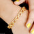 Heart with Diamond Decorative Design Gold Plated Bracelet for Lady - Style A306