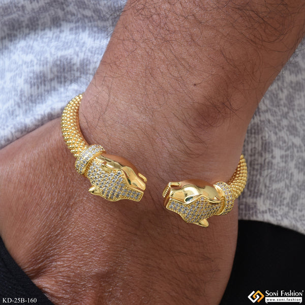 Jaguar Fashionable Design Gold Plated Kada for Men - Style B160