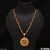 Jay Shakti Maa With Diamond Gold Plated Rudraksha Mala With Pendant - Style A013