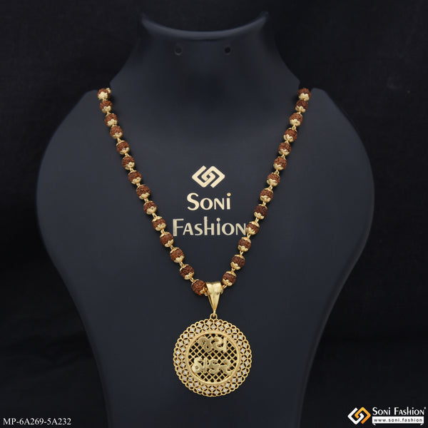 Jay Thakar Best Quality Pendant with Rudraksha Mala for Men (MP-A269-A232)