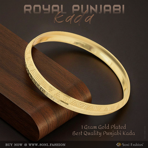 1gram Gold Men’s Kada Collection: 1 Gram Gold Forming Kada Bracelet for ...