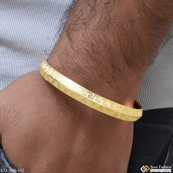 1gram Gold Men’s Kada Collection: 1 Gram Gold Forming Kada Bracelet for ...