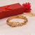 1 Gram Gold - Jaguar with Diamond Artisanal Design Gold Plated Bracelet Kada - Style A441