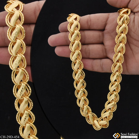 Finely Detailed Design Gold Plated Kohli Chain for Men - Style D454 ...