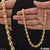 Kohli Superior Quality Sparkling Design Gold Plated Chain for Men - Style C746