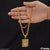 Krishna Fashionable Design Gold Plated Chain Pendant Combo for Men (CP-B635-A681)