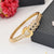 Heart with Diamond Brilliant Design Gold Plated Bracelet for Lady - Style A310