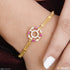 1 Gram Gold Plated with Diamond Artisanal Design Bracelet for Ladies - Style A313