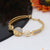 Fashionable with Diamond Chic Design Gold Plated Bracelet for Ladies - Style A344