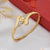 Flower with Diamond Funky Design Gold Plated Bracelet for Ladies - Style A354