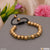2in1 Ball With Diamond Artisanal Design Golden Color Bracelet - Style Lbra090