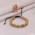 2in1 Ball With Diamond Artisanal Design Golden Color Bracelet - Style Lbra090