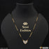 1 Gram Gold Plated with Diamond New Style Mangalsutra for Women - Style A407