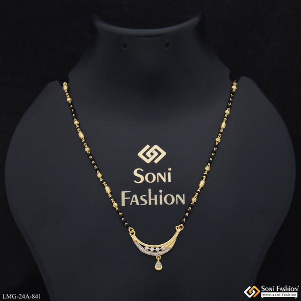 1 Gram Gold Plated Decorative Design Mangalsutra for Women - Style A841
