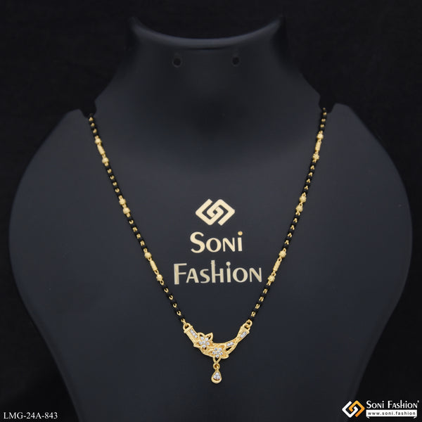 1 Gram Gold Plated Unique Design Mangalsutra for Women - Style A843