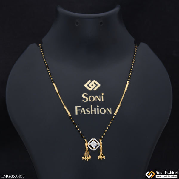 1 Gram Gold Plated Radiant Design Mangalsutra for Women - Style A857
