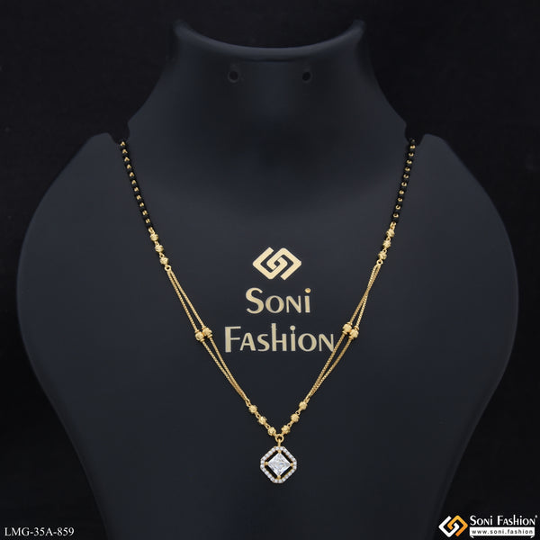 1 Gram Gold Plated Dazzling Design Mangalsutra for Women - Style A859