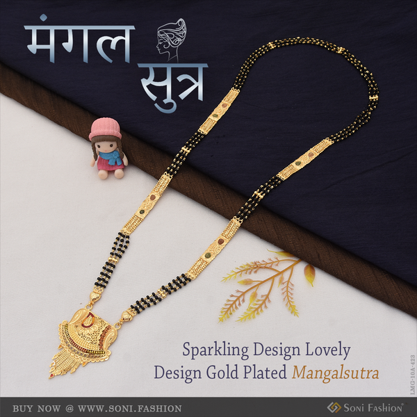 Sparkling Design Lovely Design Gold Plated Mangalsutra for Women - Style A423