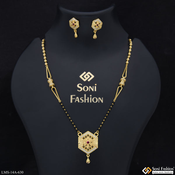 Brilliant Design Gold Plated Mangalsutra Set for Women - Style A630
