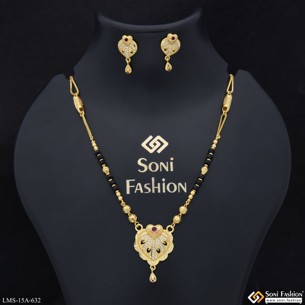 Designer Gold Plated Mangalsutra Set for Women - Style A632