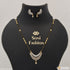 1 Gram Gold Plated with Diamond Fancy Design Mangalsutra Set for Women - Style A430