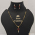 1 Gram Gold Plated Red Stone Fancy Design Mangalsutra Set for Women - Style A433