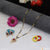 1 Gram Gold Plated Red Stone New Style Mangalsutra Set for Women - Style A438