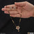 1 Gram Gold Plated with Diamond New Style Mangalsutra Set for Women - Style A451