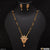 Leaf With Diamond Fashionable Gold Plated Mangalsutra Set For Ladies - Style Lmsa111
