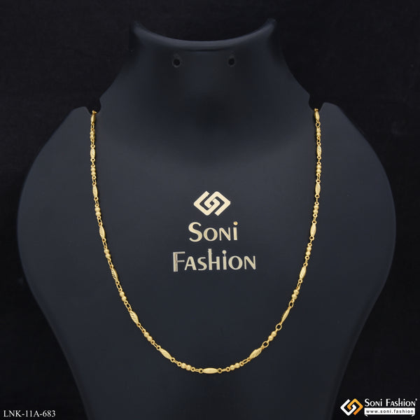 Magnificent Design Gold Plated Chain for Ladies - Style A683