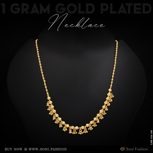 1 Gram Gold Plated Decorative Design Lovely Design Necklace for Women - Style A186