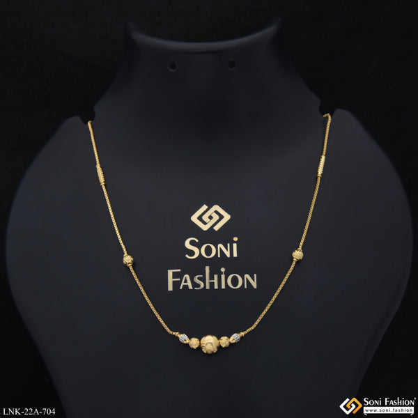 1 Gram Gold Plated Finely Detailed Necklace for Ladies - Style A704