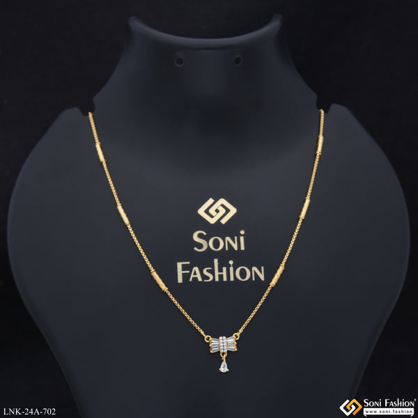 1 Gram Gold Plated Unique Design Necklace for Ladies - Style A702