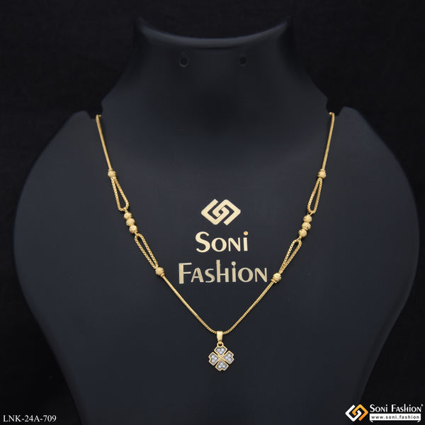 1 Gram Gold Plated Charming Design Chain pendant for Ladies - Style A709