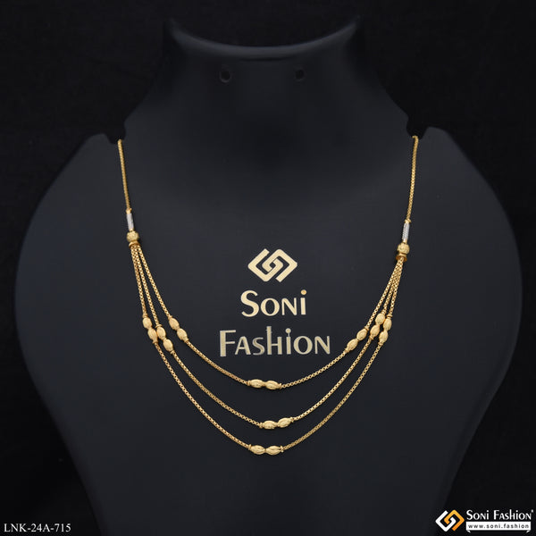 1 Gram Gold Plated Magnificent Design Necklace for Ladies - Style A715