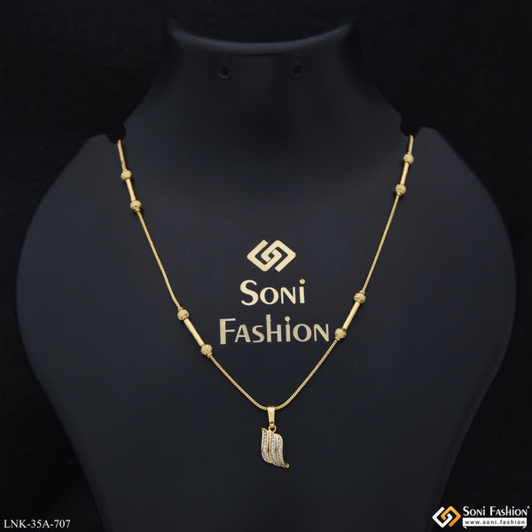 1 Gram Gold Plated New Style Chain pendant for Ladies - Style A707